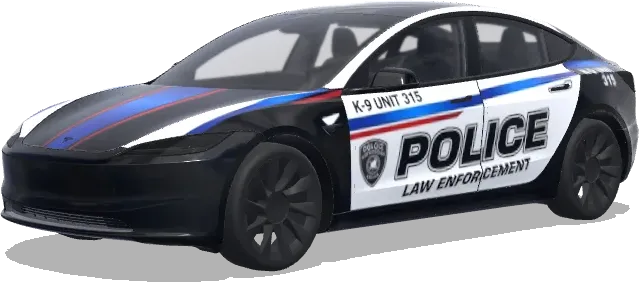 Blue Stripe K-9 Police – Tesla Model 3 wrap