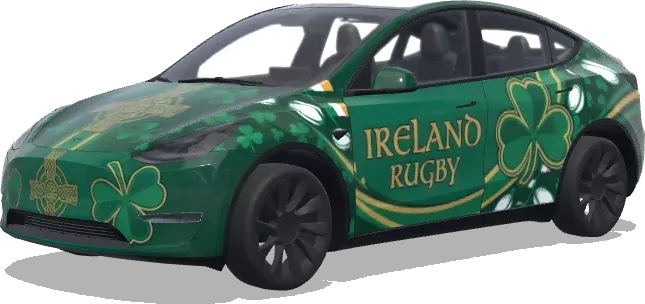 Irish Rugby – Tesla Model Y wrap