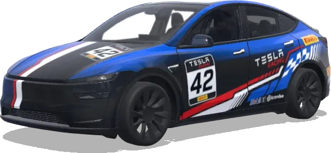 藍黑42賽車 – 特斯拉 Model Y 塗裝