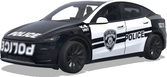Black and White Police K-9 Unit – Tesla Model Y wrap