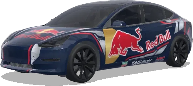 Red Bull F1 2025 – wrap para Tesla Model 3