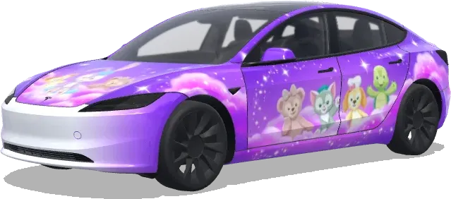 夢幻紫夥伴 – 特斯拉 Model 3 塗裝