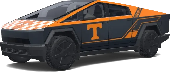Tennessee Naranja y Gris – wrap para Tesla Cybertruck