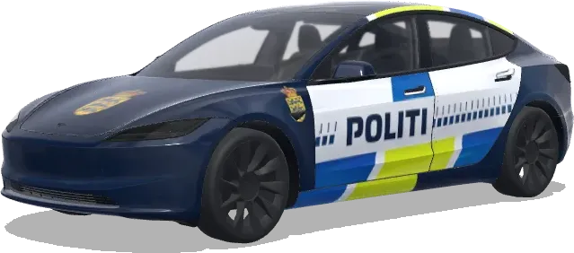 Policía (Police) – wrap para Tesla Model 3