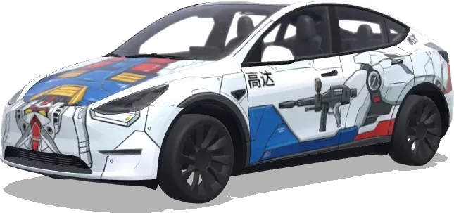 Gundam (高达) – wrap para Tesla Model Y