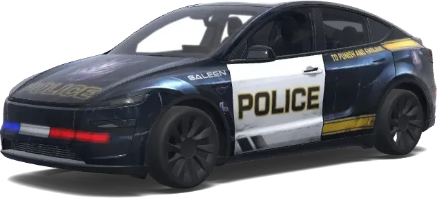 Полицейская погоня Saleen – оклейка Tesla Model Y
