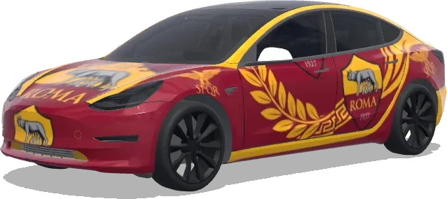 羅馬隊(as roma the italian football team) – 特斯拉 Model 3 塗裝