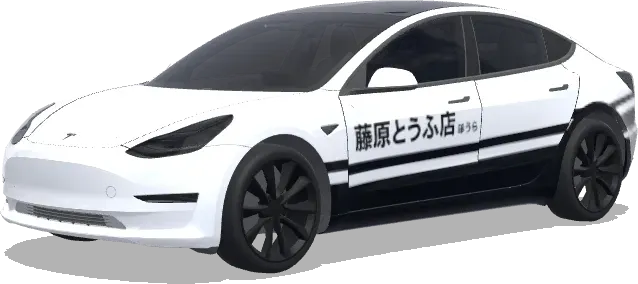 Initial D Trueno – Tesla Model 3 Wrap