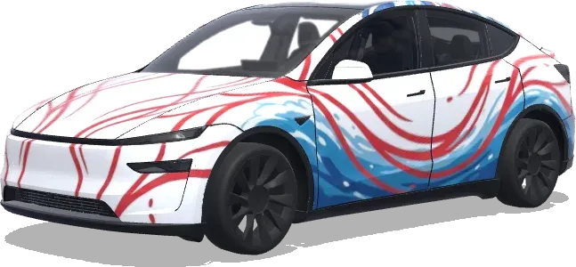 Kyogre Motorhauben-Grafik – Tesla Model Y Wrap