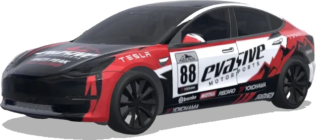Evasive Motorsports Pikes Peak (Evasive Motorsports打造的Tesla賽車,参加了派克峰爬山赛的涂装) – Tesla Model 3 wrap