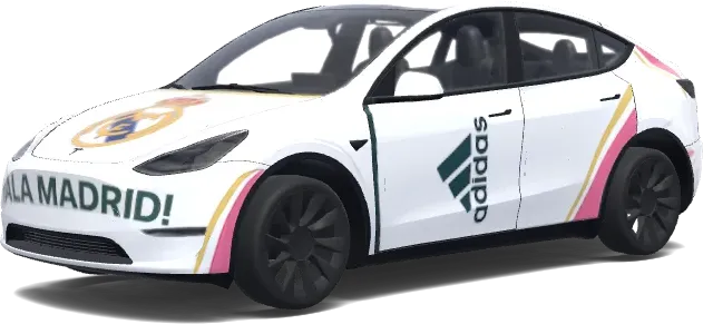 Real Madrid 2026_27 – Tesla Model Y wrap
