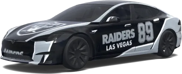 Enveloppe noire Raiders 89 – covering Tesla Model S