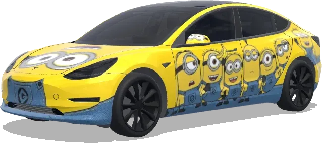 Minions styles – Tesla Model 3 wrap