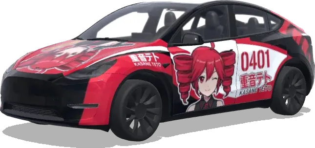Kasane Teto – Tesla Model Y Wrap