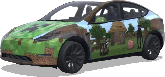 Minecraft (minecraft) – wrap para Tesla Model Y