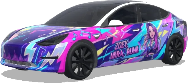 Envoltura de Zoey K/DA – wrap para Tesla Model 3