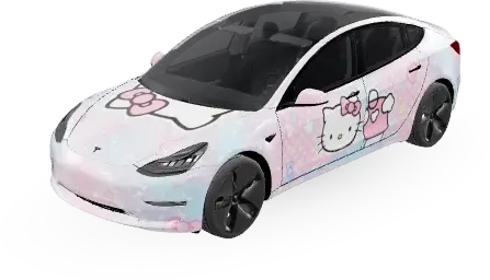 Hello Kitty 2 (hello kitty 2) – wrap para Tesla Model 3