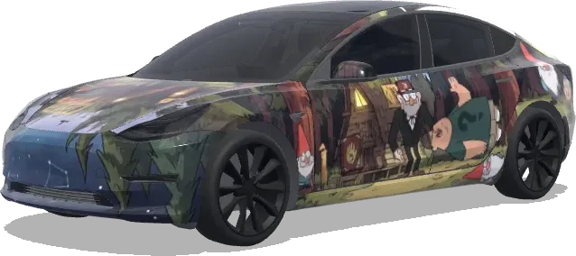 Gravity Falls (Gravity falls) – Tesla Model 3 Wrap