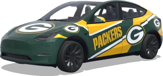 Green bay packers logo – Tesla Model Y wrap