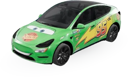 Green McQueen – covering Tesla Model Y