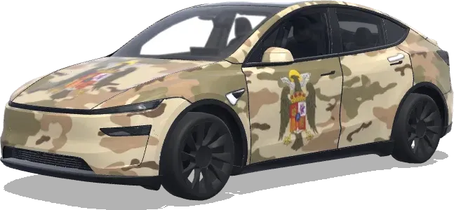 Camuflaje Ejército del Aire – wrap para Tesla Model Y
