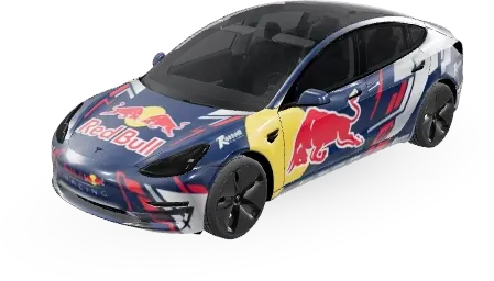 레드불 (Red Bull) – 테슬라 Model 3 랩핑