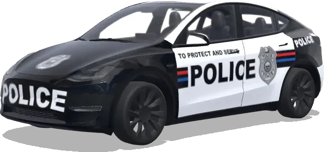 Schwarz-Weiß-Polizei – Tesla Model Y Wrap