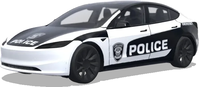 Schwarz-Weiß-Polizei – Tesla Model 3 Wrap