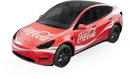 코카콜라 (Coca-Cola) – 테슬라 Model Y 랩핑