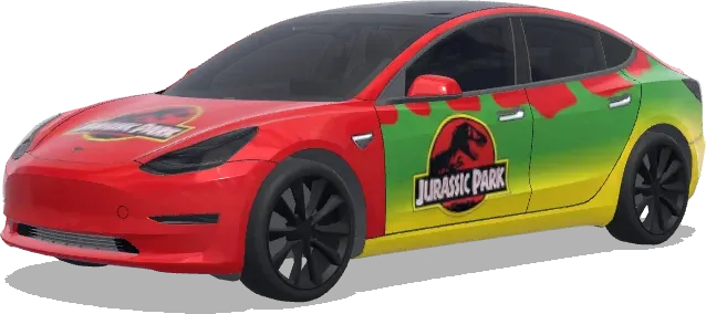 侏罗纪公园(Jurassic Park) – 特斯拉 Model 3 涂装