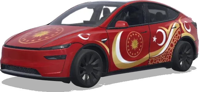 Türkei Präsident Emblem – Tesla Model Y Wrap
