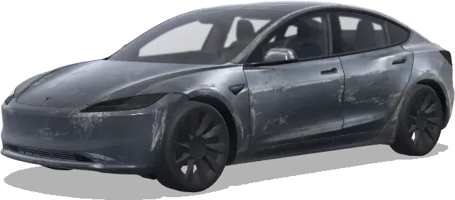 Потёртый дизайн (Make a very scuffed design) – оклейка Tesla Model 3
