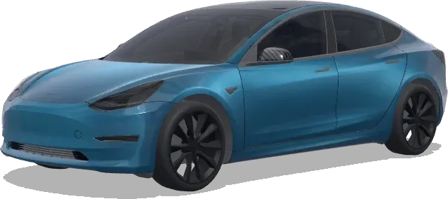 フローズン・オーシャン・ブルー – テスラ Model 3 ラッピング