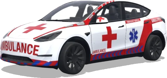 Red Cross Star Ambulance – Tesla Model Y wrap