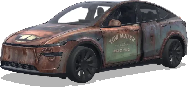 카즈 머터 (Mater from Cars) – 테슬라 Model Y 랩핑