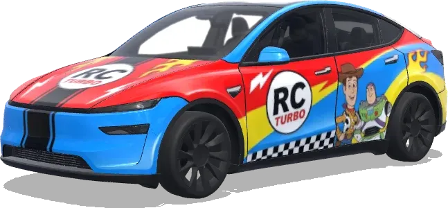 Toy story RC buggy car – Tesla Model Y wrap
