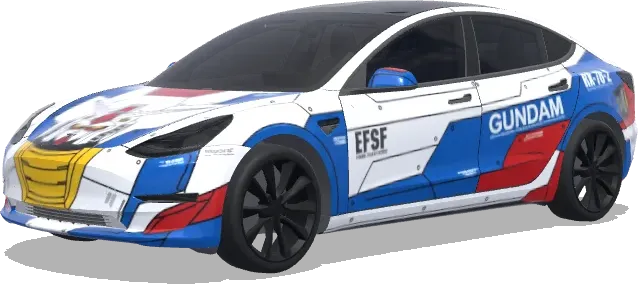 Gundam – wrap para Tesla Model 3