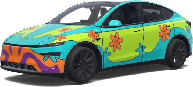 Grüne Stoßstange – Tesla Model Y Wrap
