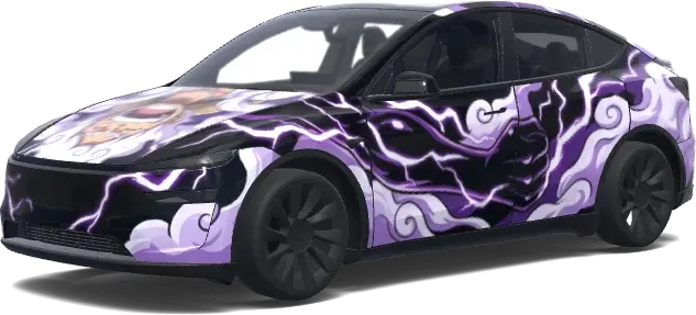 Blitzviolett Gang 5 – Tesla Model Y Wrap