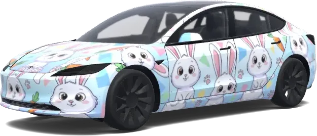 我想要爱宠大作战里兔子可爱的. – 特斯拉 Model 3 涂装