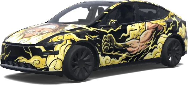黑金齿轮5路飞 – 特斯拉 Model Y 涂装