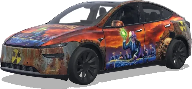Megadeth Rust in Peace (Megadeth Rust in Peace album cover.) – Tesla Model Y Wrap