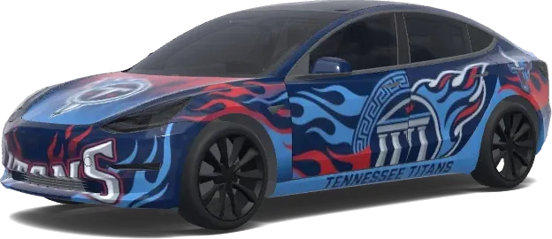 Tennessee Titans 2026 (Use the latest 2026 Tennessee Titans branding.) – Tesla Model 3 Wrap