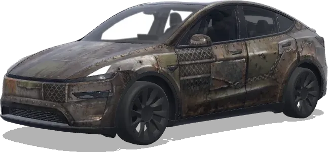 Tema post-apocalíptico blindado (Armored post apocalyptic theme.) – wrap para Tesla Model Y