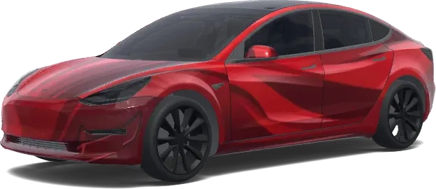 Rouge multicolore – covering Tesla Model 3
