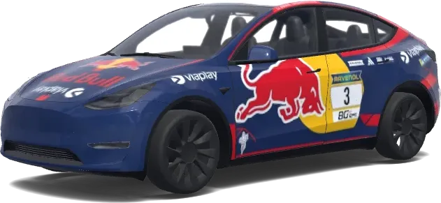 Viaplay Red Bull Model Y – Tesla Model Y wrap
