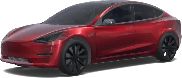 Mazda Rot mit Carbon – Tesla Model 3 Wrap