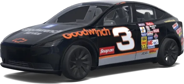 Black Goodwrench Number 3 – Tesla Model Y wrap