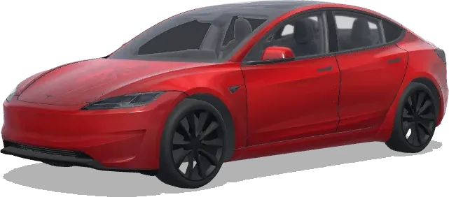 Spider logo on hood. Colors: red. – Tesla Model 3 wrap