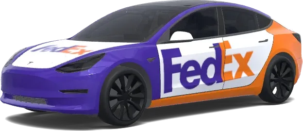 FedEx – wrap para Tesla Model 3